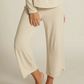 Oatmeal Wide Leg Capri Pant