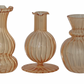 Hand-Blown Glass Vase, Apricot Color, 3 Styles