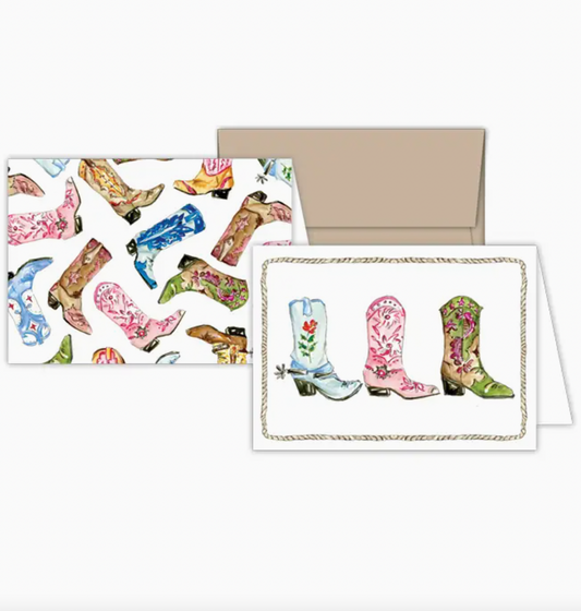 Colorful Cowboy Boots Notecards