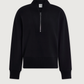 Sally Half Zip Sweat in Black