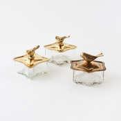 Brass and Glass Bird Box