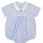 Blue Chevron Smocked Creeper