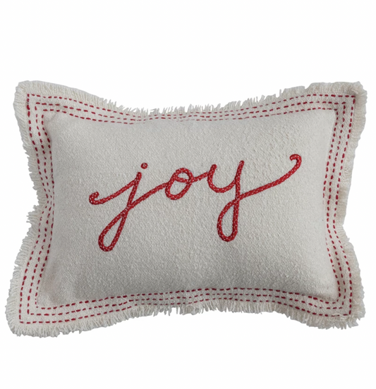 "Joy" Woven Lumbar Pillow