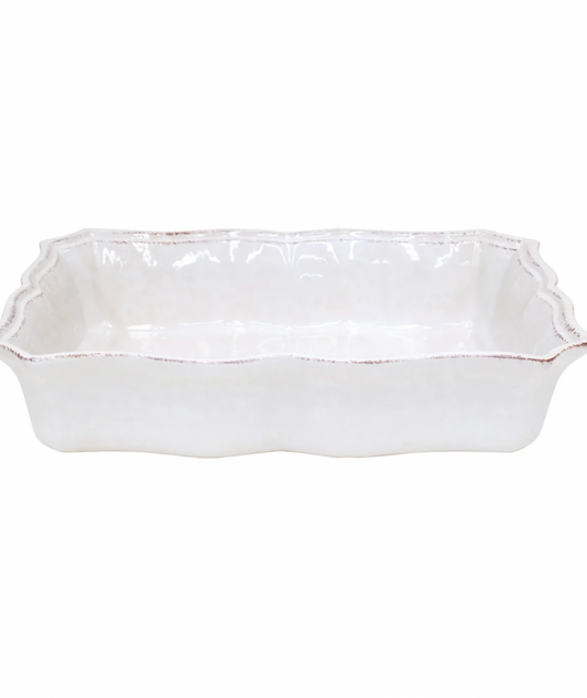 Impressions White Rectangle Baker