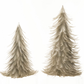S/2 Grey Feather Trees