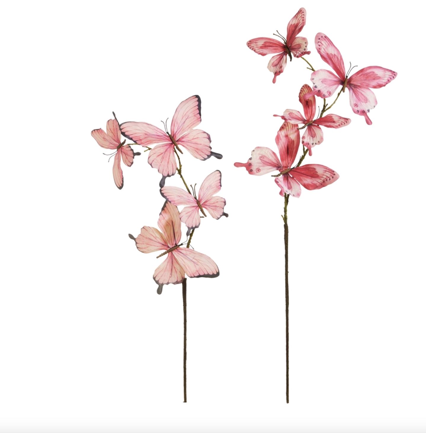 32" Pink Butterfly Spray