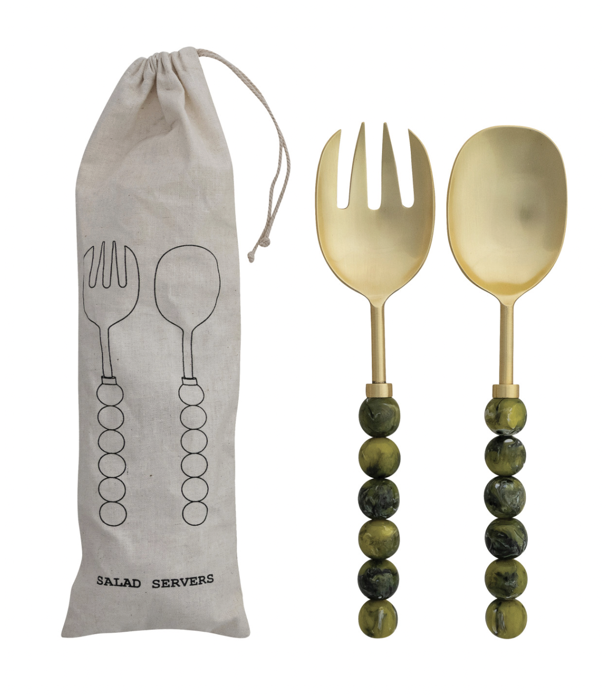 Stainless Steel Green Salad Servers