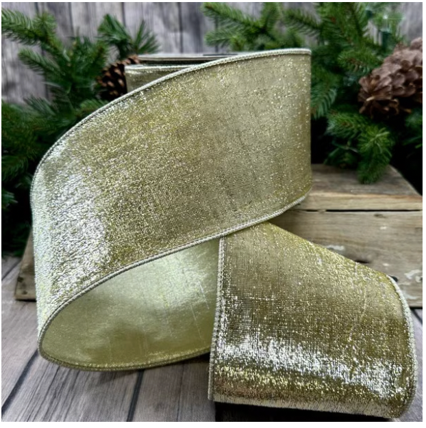 4" Gold/Silver Metallic 10 yd